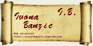 Ivona Banzić vizit kartica